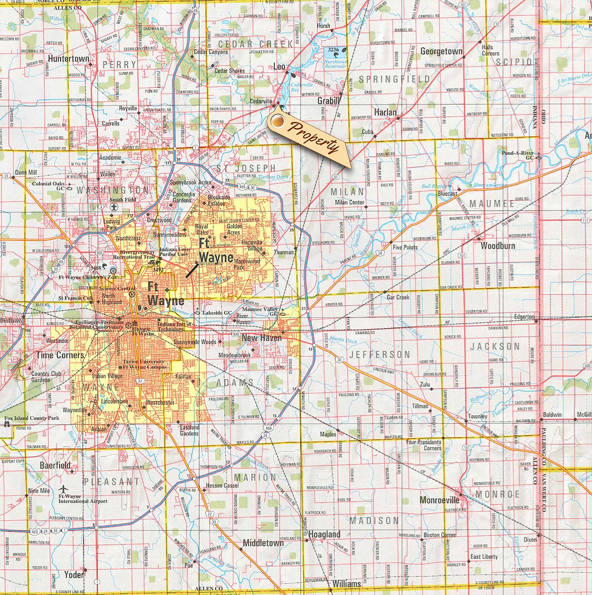 Area map - PERSONAL PROPERTY AUCTION IN ALLEN COUNTY, INDIANA